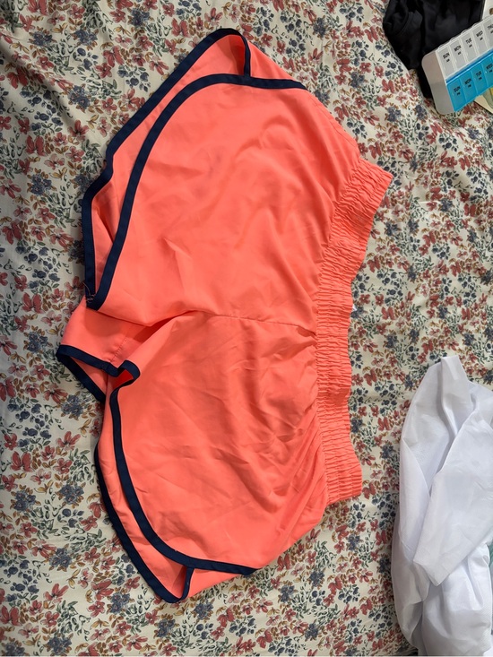 Athletic Works Pants - Athletic Works Coral Pink Athletic Shorts with Navy Trim
